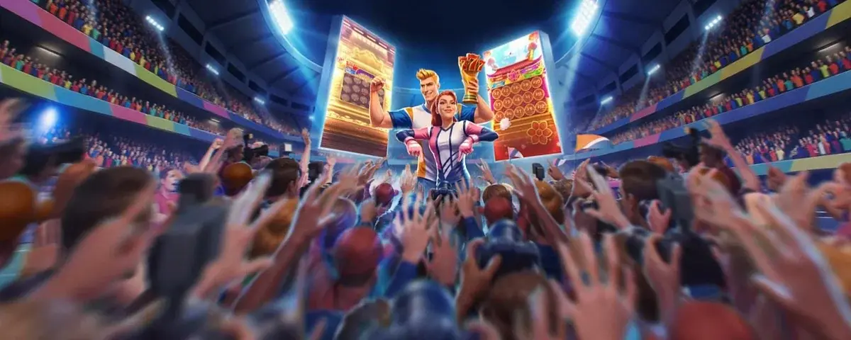 Giocatori Golisimo portati in trionfo dai tifosi con le slot sugli schermi dello stadio: pacchetto di benvenuto 350% fino a 2.500 € + 300 giri gratis